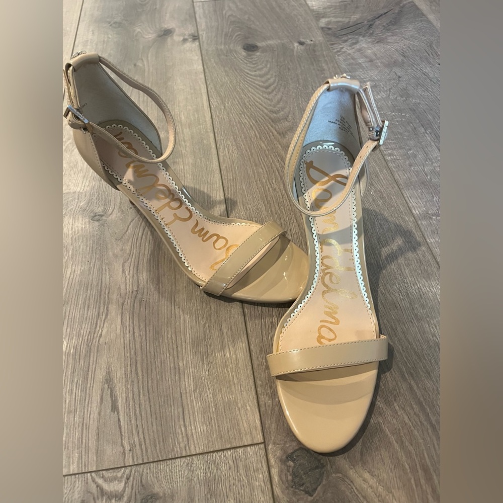Sam Edelman nude beige Patti Sandal Heel size 8
